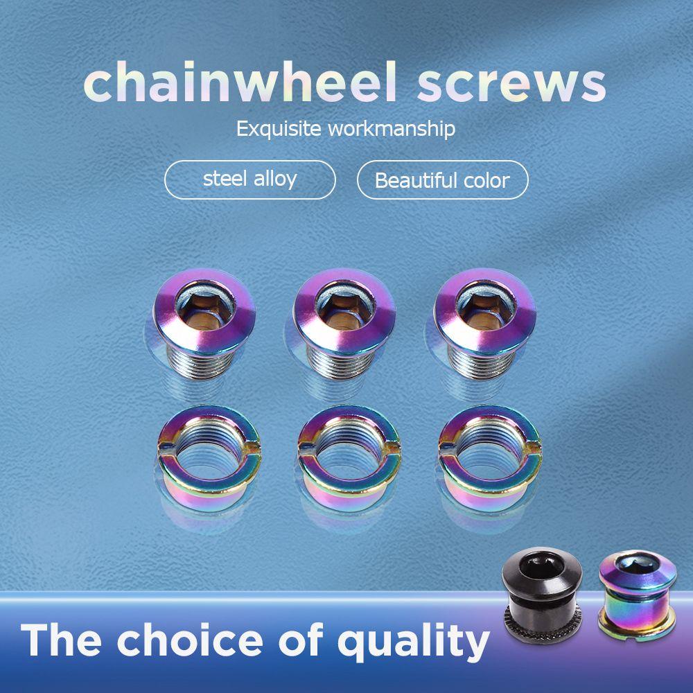 Ốc Vít Bánh Đà Xe Đạp Leo Núi M8 Bằng Thép Không Gỉ Nhiều Màu Thay Thế Tiện Dụng