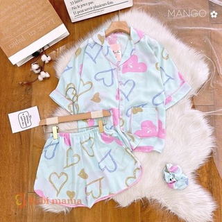 Bộ Đồ Pijama Cộc Đùi Cho Bé Lụa Mango - BPN26