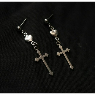 Hoa Tai Hình Trái Tim Phối Thánh Giá Thời Trang Cho Nữ Mãa0046