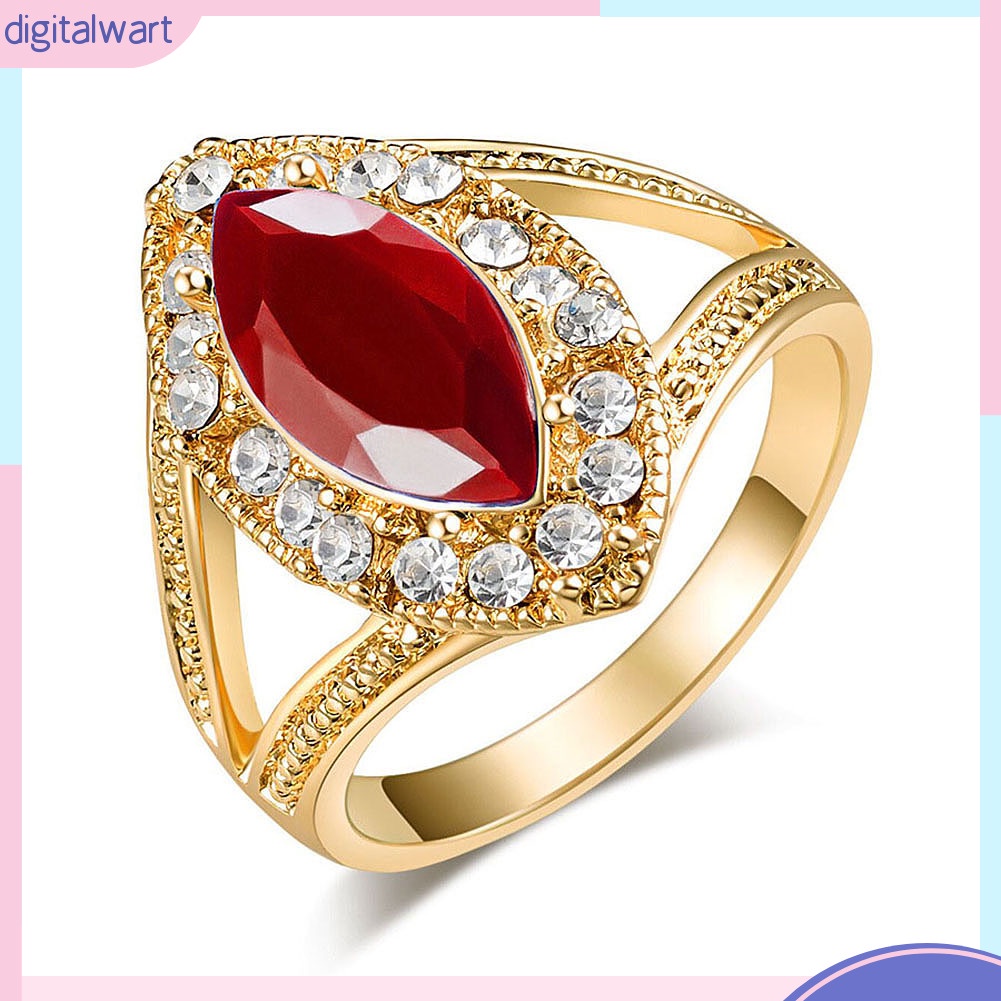 Nhẫn đeo tay kim loại đính đá vintage cho nữ