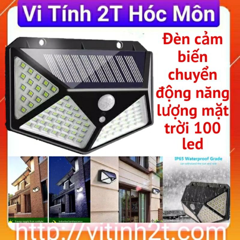 ĐÈN CẢM BIẾN NĂNG LƯỢNG MẶT TRỜI 100 LED SIÊU SÁNG