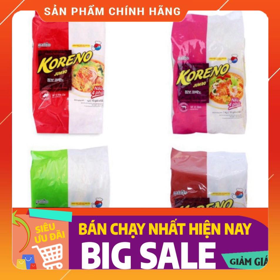 MÌ Ăn Liền KORENO JUMBO HÀN QUỐC 1KG GÀ/ TÔM/ BÒ CAY/ KIM CHI/ NẤM/ HẢI SẢN CAY