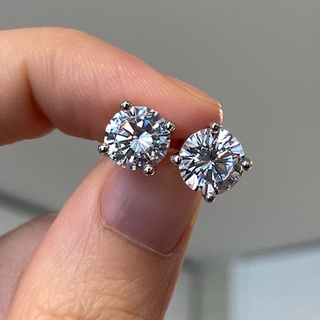 Bông Tai Vương Miện 4 chấu sáng đẹp cá Tính Mạnh Mẽ Khuyên Tai Phong Cách Hàn Quốc