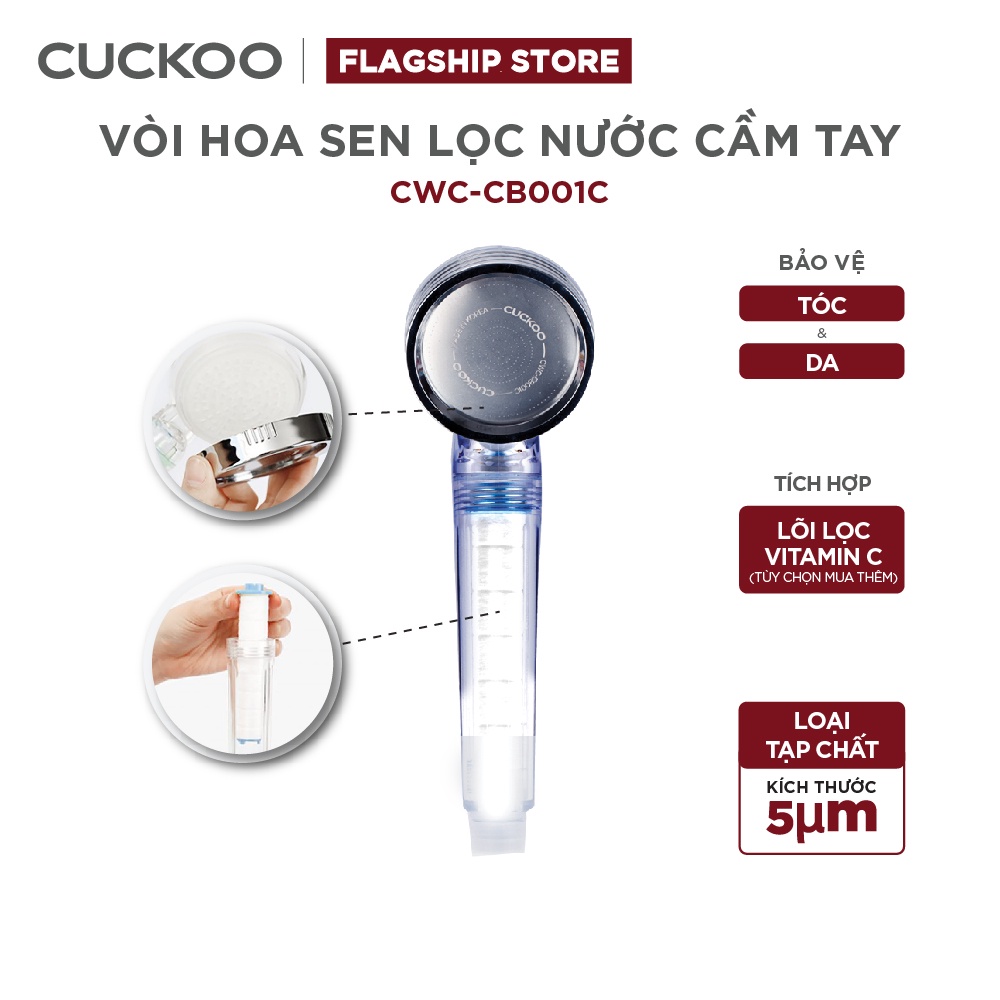 Bộ lọc nước Vòi Sen CUCKOO CWC-CB001C - Hàng chính hãng