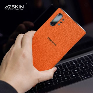 Miếng Dán Da Bò Thật Màu Cam Cho Samsung Note 9