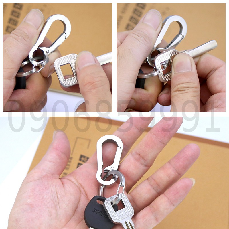 Móc khóa,móc treo phụ kiện EDC inox 304 -