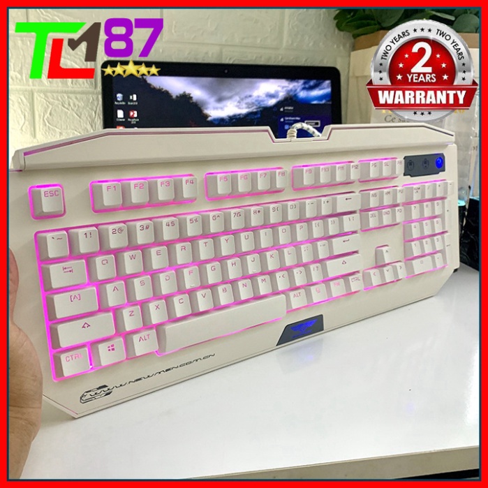 Bàn Phím Máy Vi Tính Laptop Chơi Game NEWMEN GM100 Đèn LED 7 Màu - Bàn phím Cơ Keyboard Gaming Có Dây