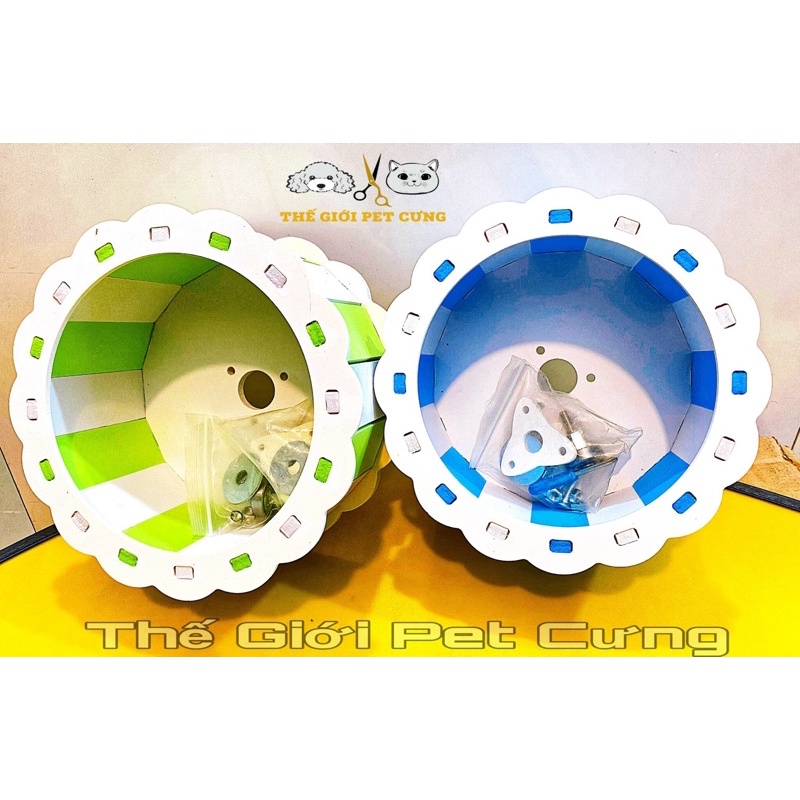Wheel Gỗ Zoog 15cm Hamster Thỏ Bọ Nhím Sóc