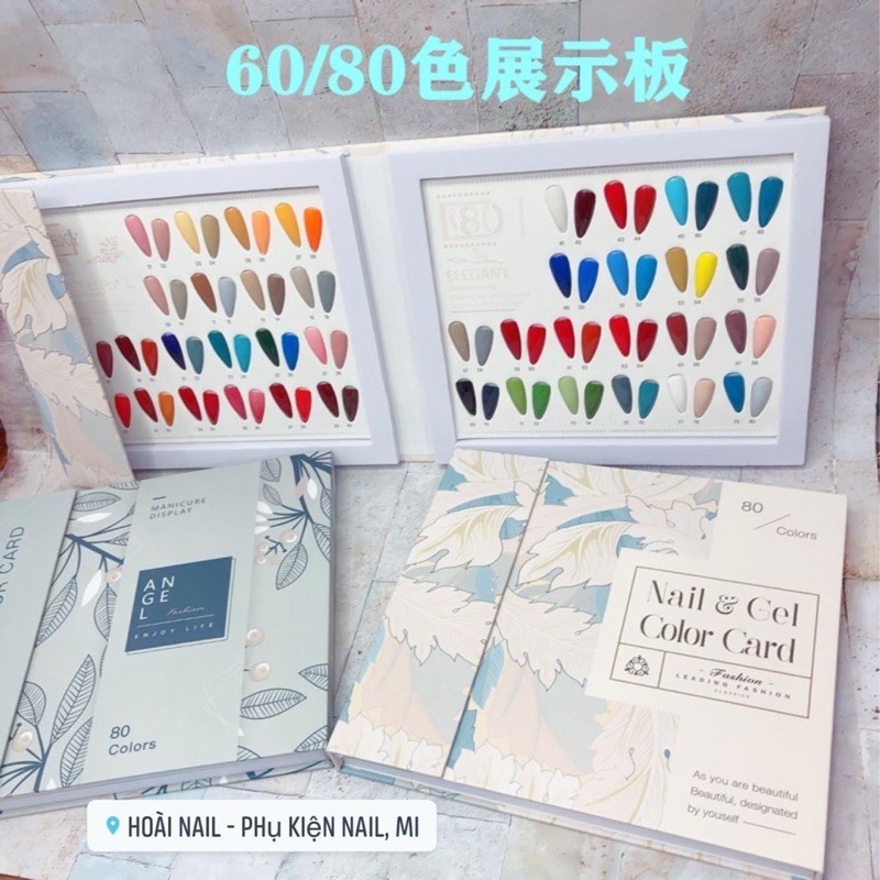 sổ mẫu 60m, 80m -phụ kiện nail ( ko kèm móng)