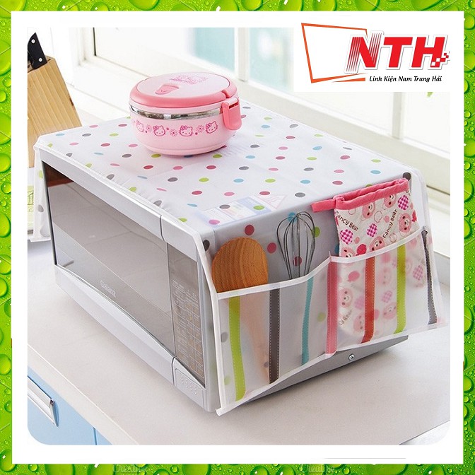 Trùm lò vi sóng có khay đựng đồ, chống thấm