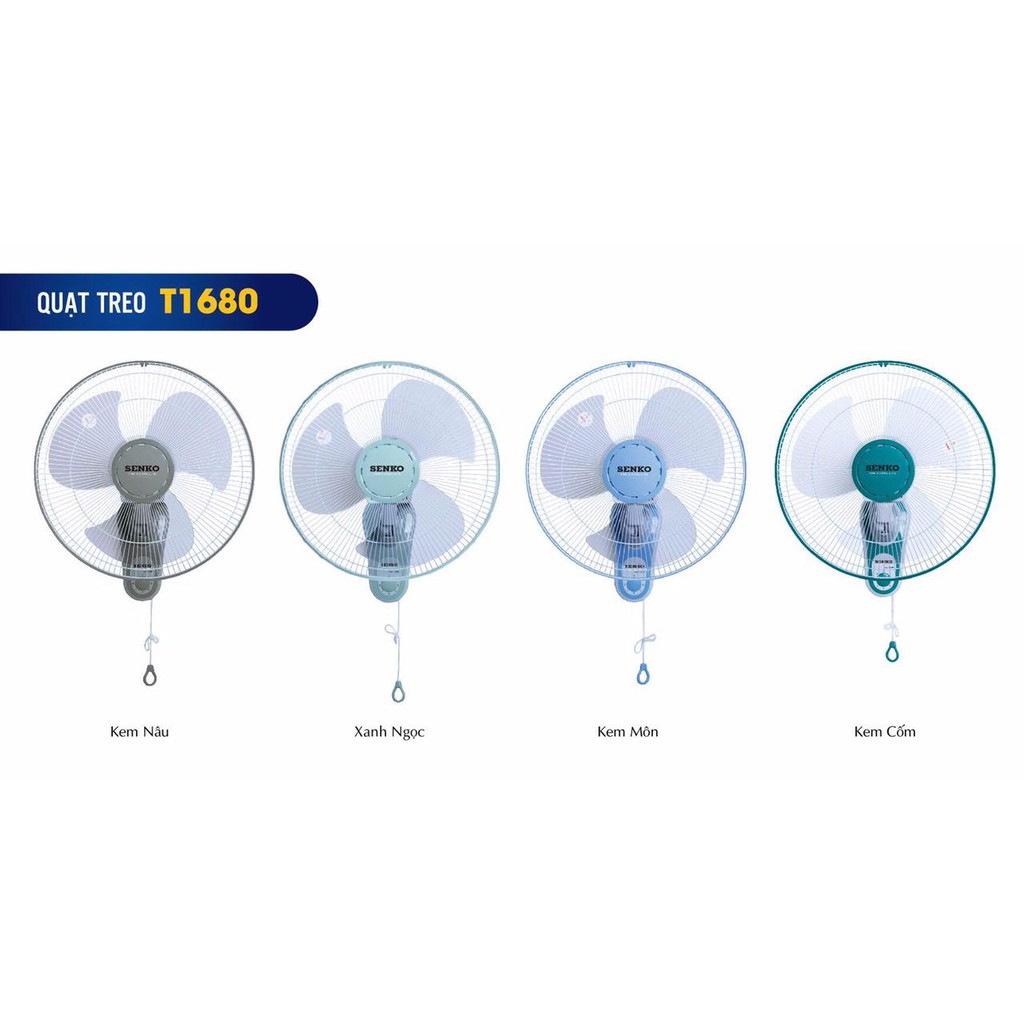 QUẠT TREO TƯỜNG 1 DÂY SENKO T1680 - Giao màu ngẫu nhiên