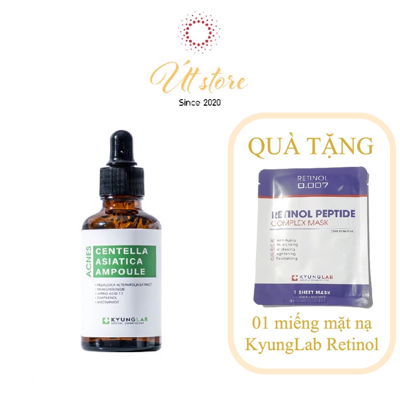Serum giảm mụn Kyung Lab Acnes Centella Asiatica Ampoule 50ml kiềm dầu mờ thâm