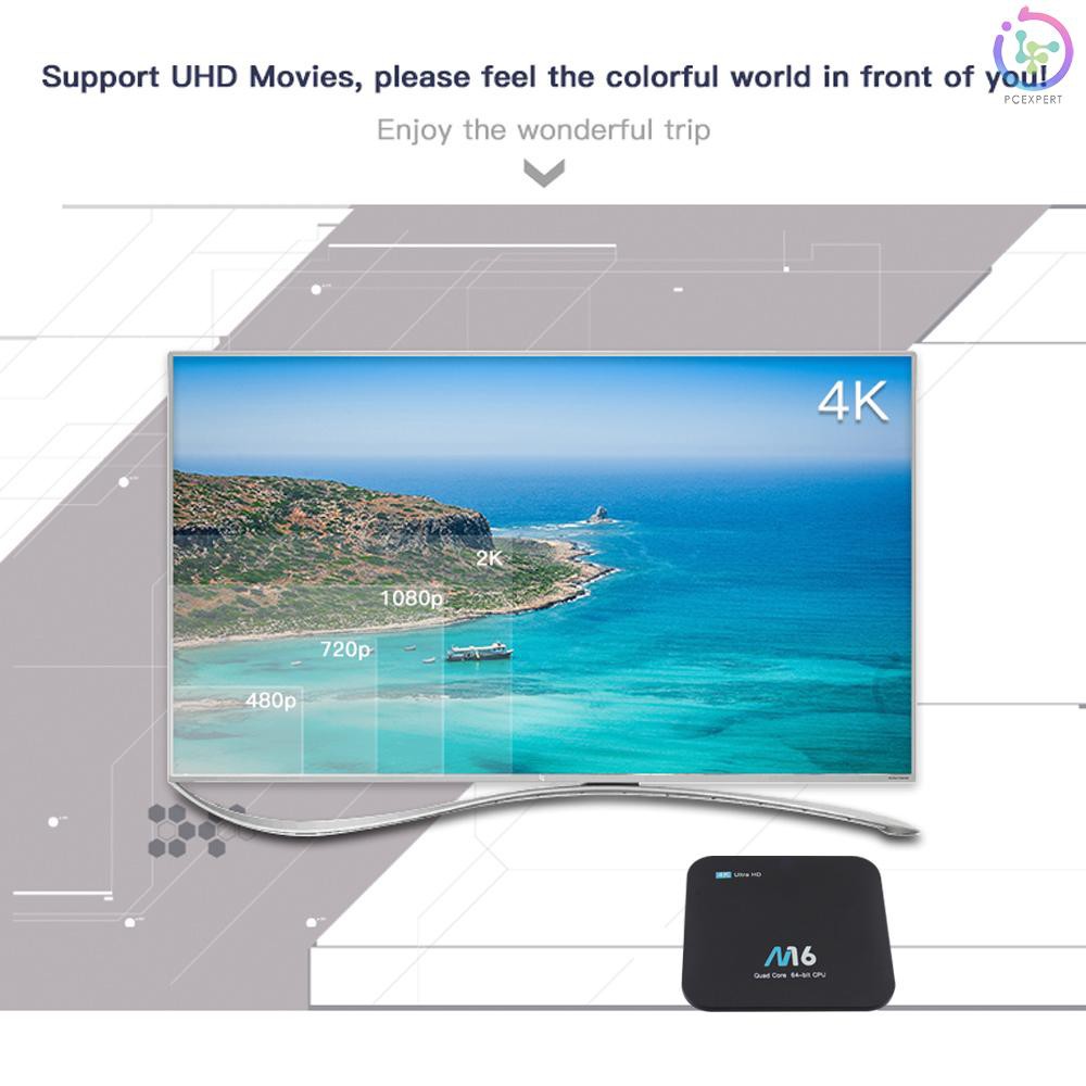 Tv Box M16 Thông Minh Android 7.1 Amlogic S905X Quad-Core Uhd 4k 1gb/8gb H.265 Vp9 Hd Và Phụ Kiện