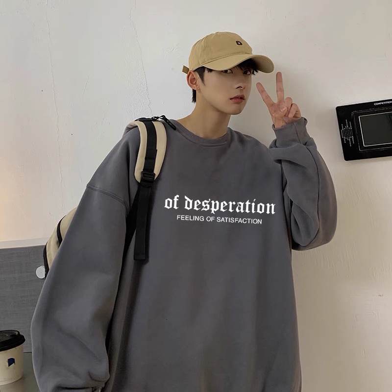 Áo Sweater OF DESPERATION oversize LOHA Basic, áo nỉ Nhật cao cấp dài tay Unisex LOHA