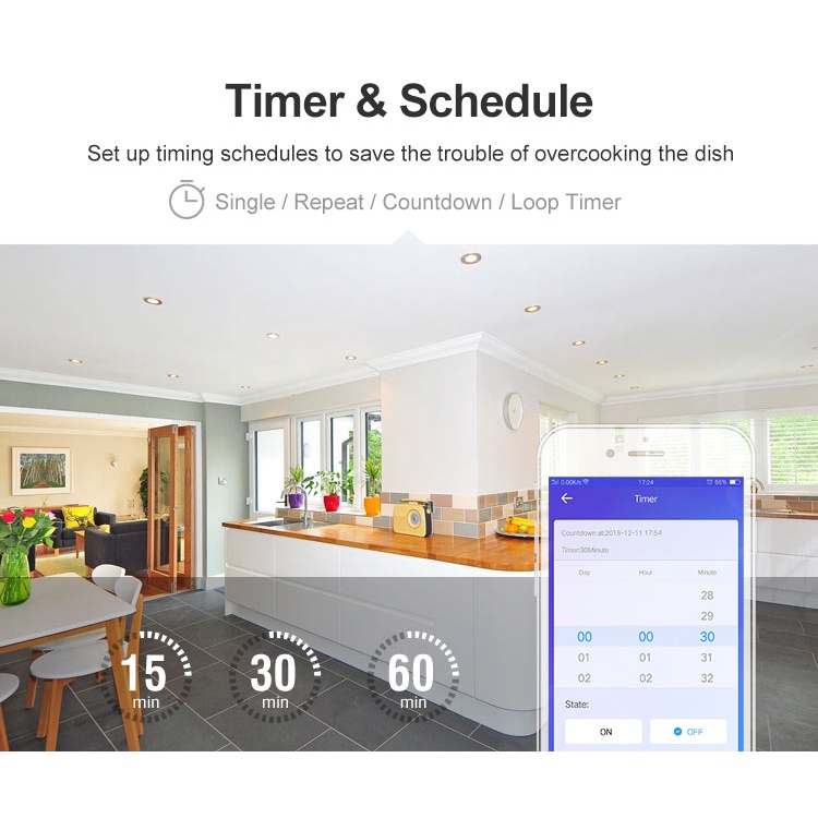 Ổ Cắm Điện Thông Minh Wifi Sonoff S26 - Hẹn Giờ Bật Tắt Điều Khiển Từ Xa Qua App 16A-3750W