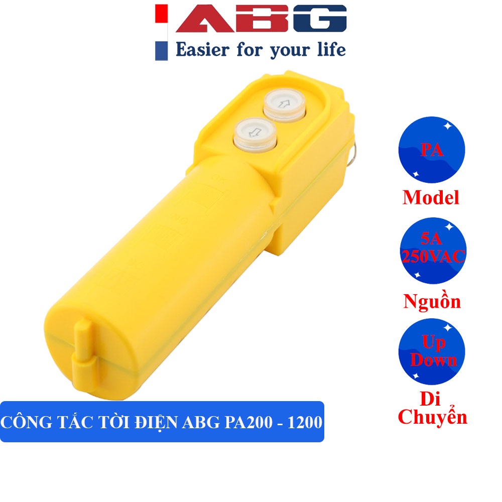 Công Tắc Tời Điện ABG PA200-800 Tay Cầm Điều Khiển Nâng Hạ Máy Móc Chuyên Dụng