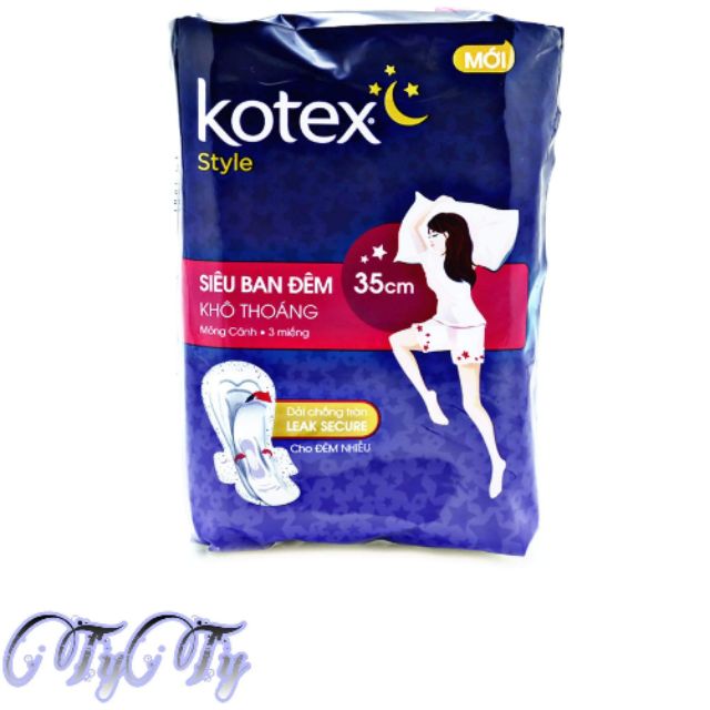 Combo 8 Bịch Có Cánh Kotex Ban Đêm 35cm