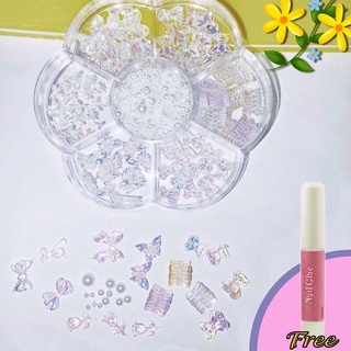 Set phụ kiện charm nail 7 ô