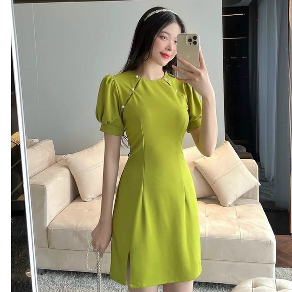 Sườn Xám Cách Tân, Váy Đầm Nữ Dự Tiệc Thiết Kế Cổ Tàu Phong Cách Đơn Giản Phù Hợp Cho Nàng Đi Dạo, Đi Tiệc Thời Trang Mp