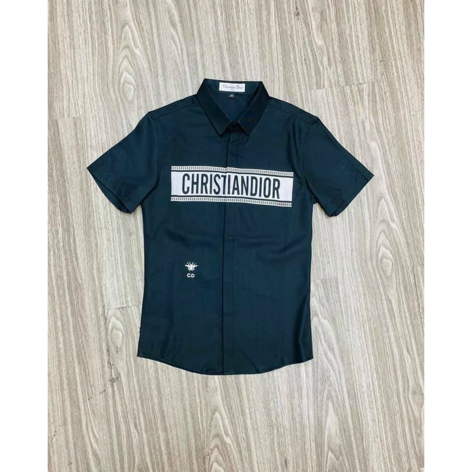 Áo sơ mi nam tay ngắn in họa tiết vải lụa hàn co dãn mịn chống nhăn giá rẻ - AHFASHION | BigBuy360 - bigbuy360.vn