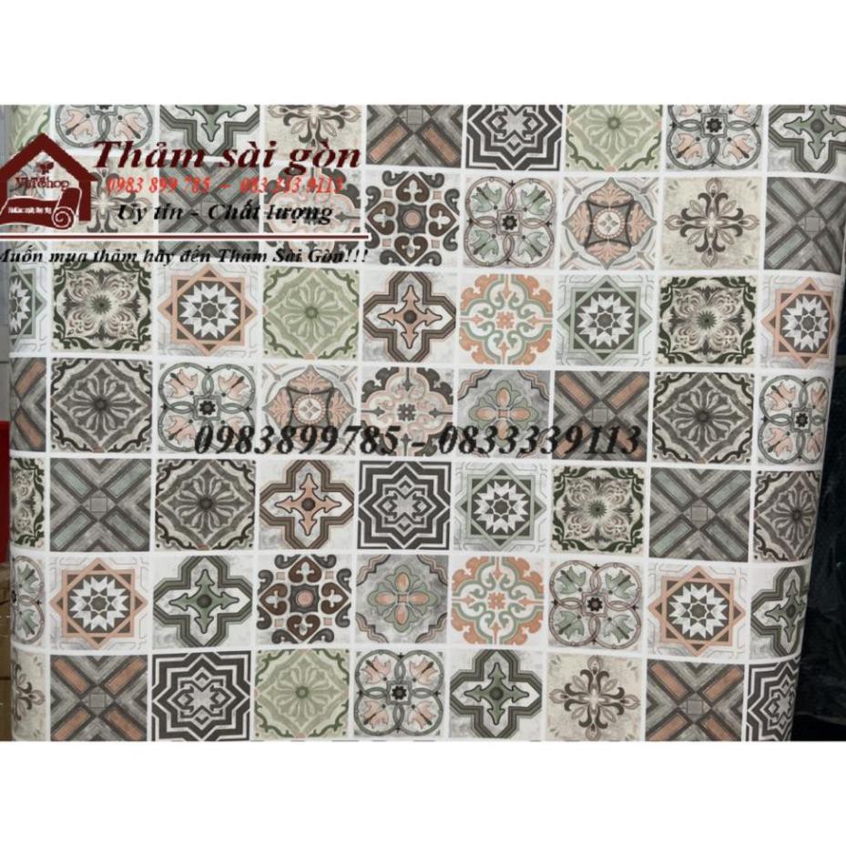 [Khổ1,2m x 50cm]Decal gạch bông ô gạch