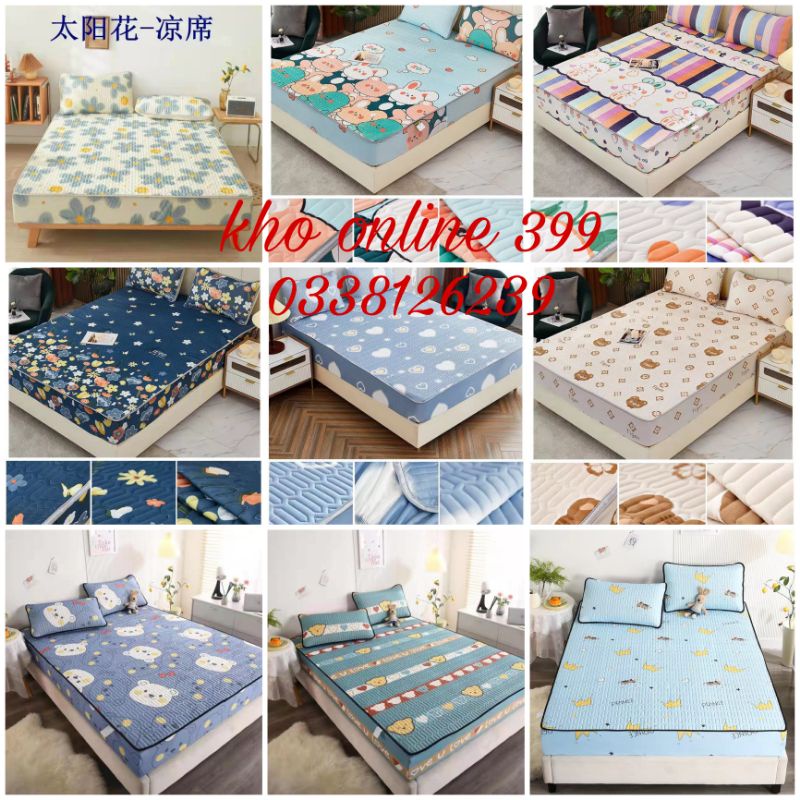 [RẺ VÔ ĐỊCH] chiếu điều hòa bo chun, chiếu điều hòa tencel latex mủ cao su non 1m6x2m, 1m8x2m, 2mx2m2, chăn ga gối nệm