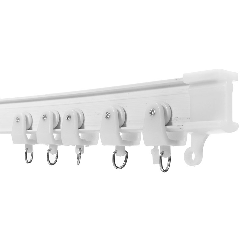 Bộ Phụ Kiện Thanh Trượt Rèm Cửa Sổ / Đường Ray Cong Bằng Nhựa Dẻo Dài 2M VNK2