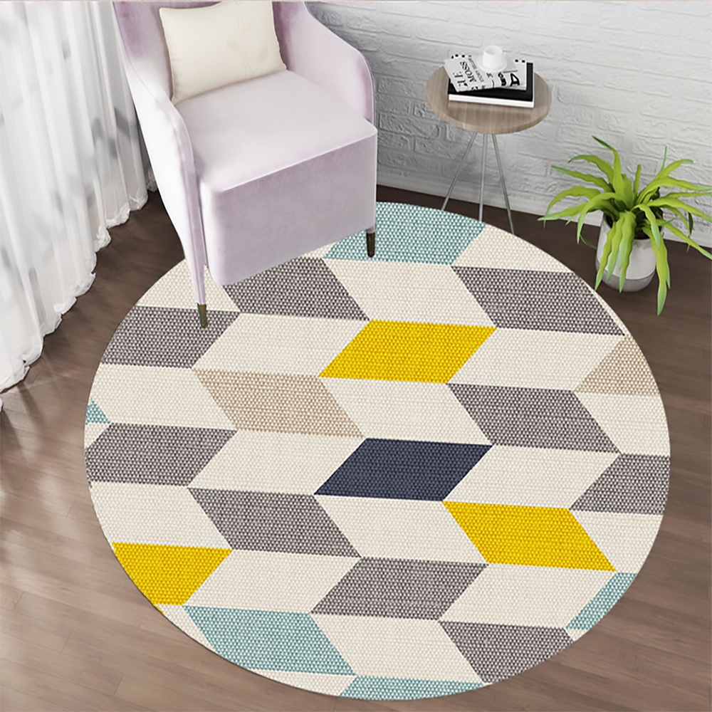 Thảm Chân Ghế Trang Trí - Đường Kính 60cm - Giao Ngẫu Nhiên Mẫu