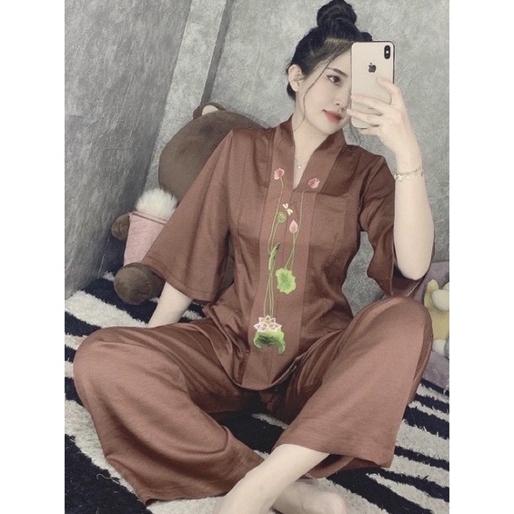 đồ lam đi chùa thiết kế hot nhất hiện nay, kín đáo thanh lịch sang trọng size dưới 60kg, giá tận xưởng freeship