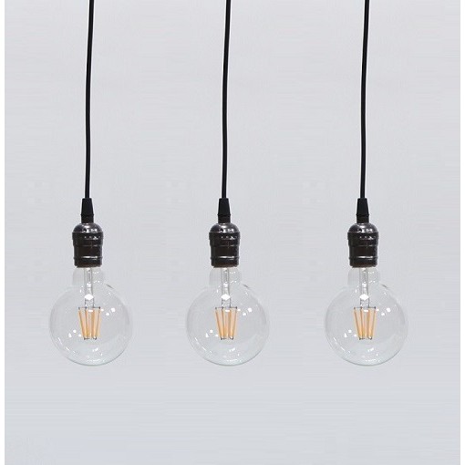 Bộ 3 dây đèn thả cổ điển Vintage bóng đèn tròn Edison G95 8W
