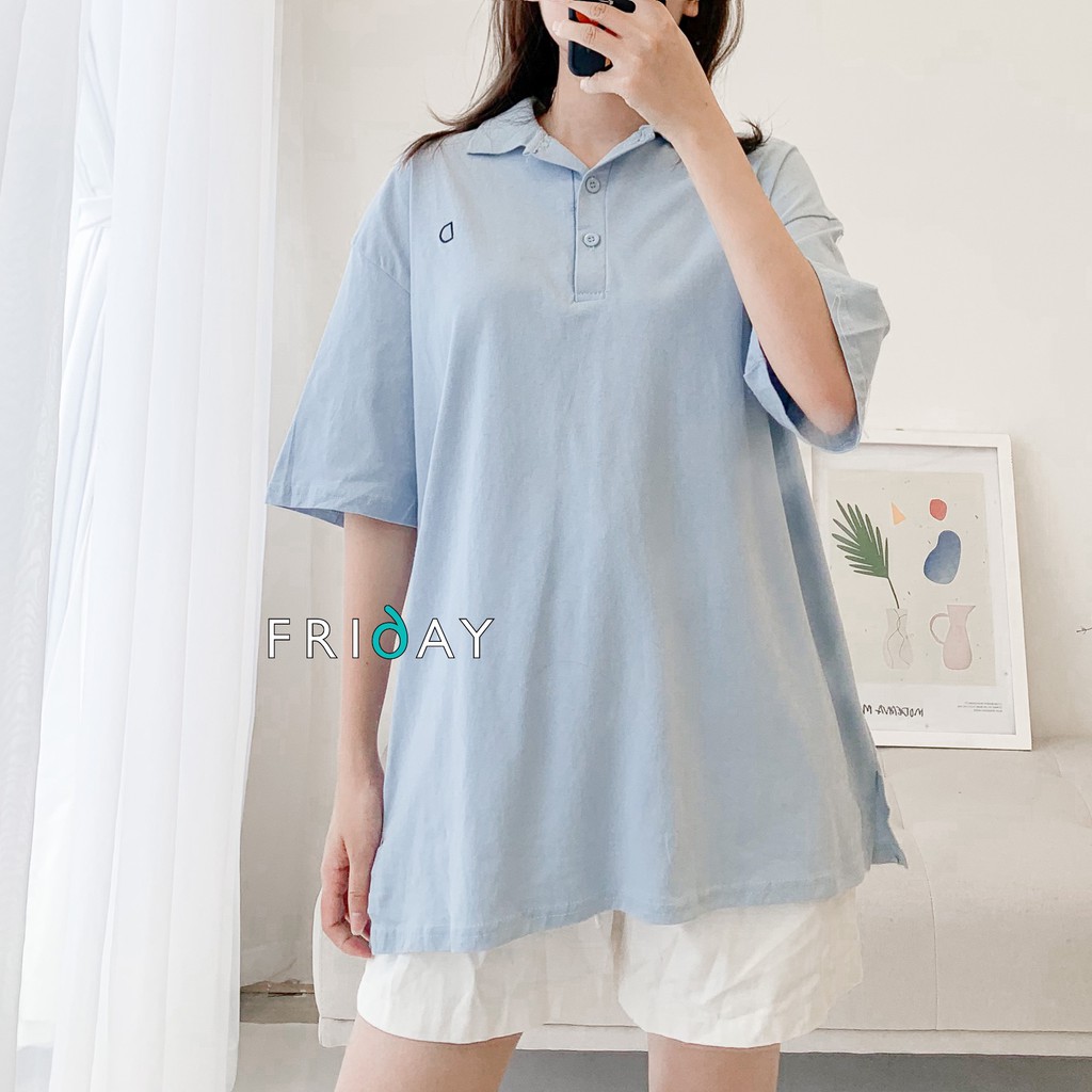Áo phông polo thêu chữ D ngực Friday | BigBuy360 - bigbuy360.vn