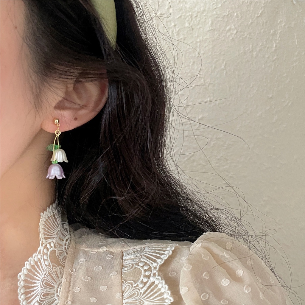 Khuyên Tai Hình Hoa Phong Cách Mori Đơn Giản Cho Nữ