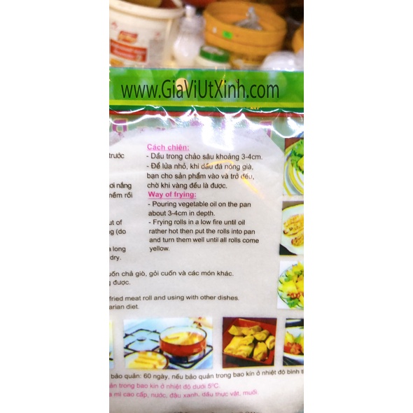 BÁNH TRÁNG BÒ BÍA ĐẬU XANH 16CM 30 MIẾNG - ROLLING THE FRIED MEAT ROLL