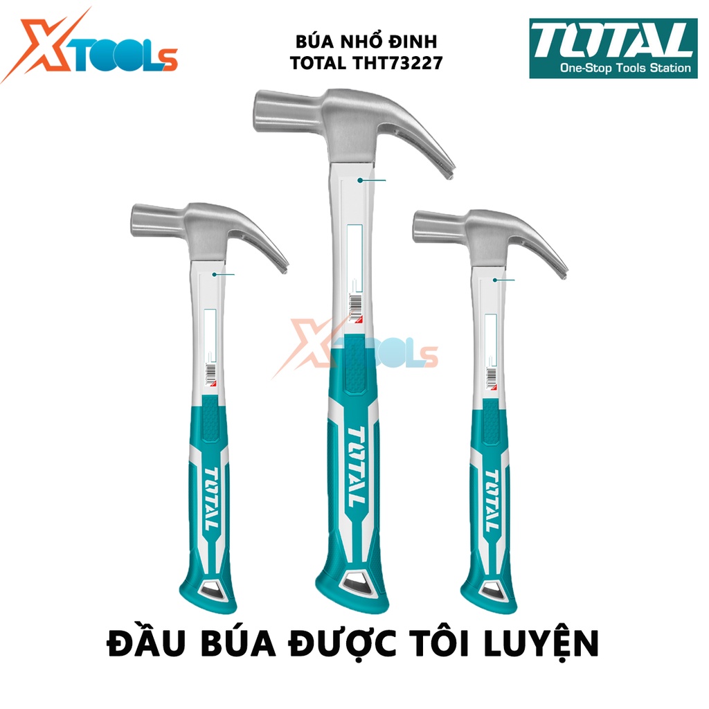 Búa nhổ đinh kiểu Anh TOTAL THT73227 | búa cầm tay mini Kích thước: 27mm dùng để thực hiện thao tác nhổ đinh một cách nh
