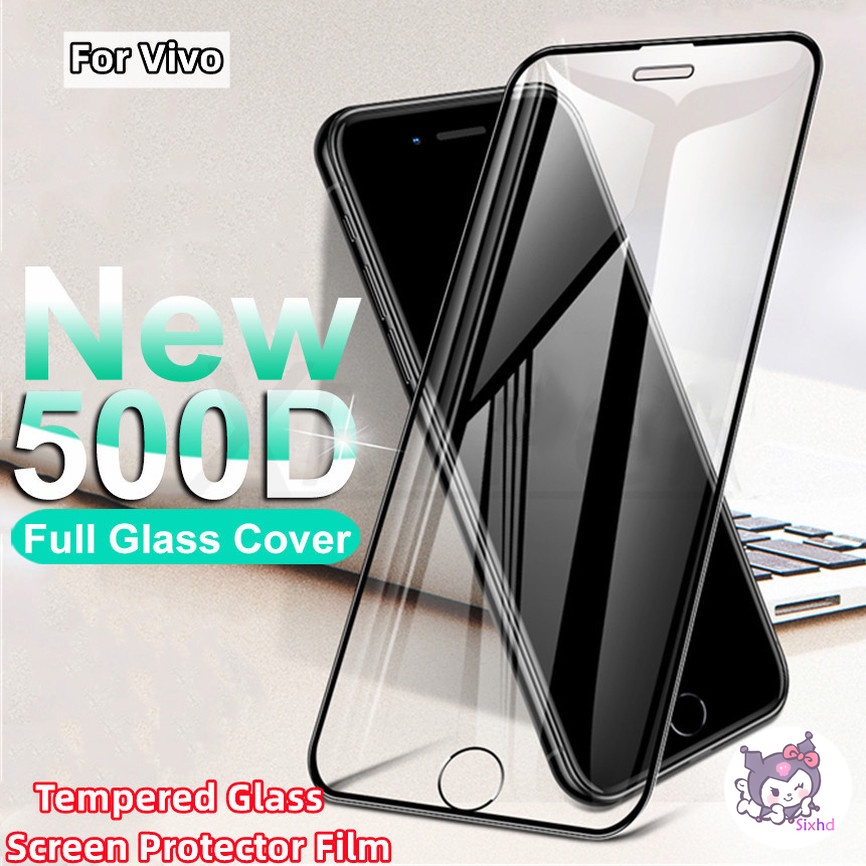 500D HD Tempered Glass Film Vivo Y17s Y21s Y33s Y11 Y12s Y12A Y17 Y27 Y16 Y20i Y20s Y20 Y02s Y02T Y35 Y36 V29E Y21A Y33s Y15A Y15s Y15 Y12 Y19 Y50 Y30i Y21T Full Cover HD Waterproof Protective Film