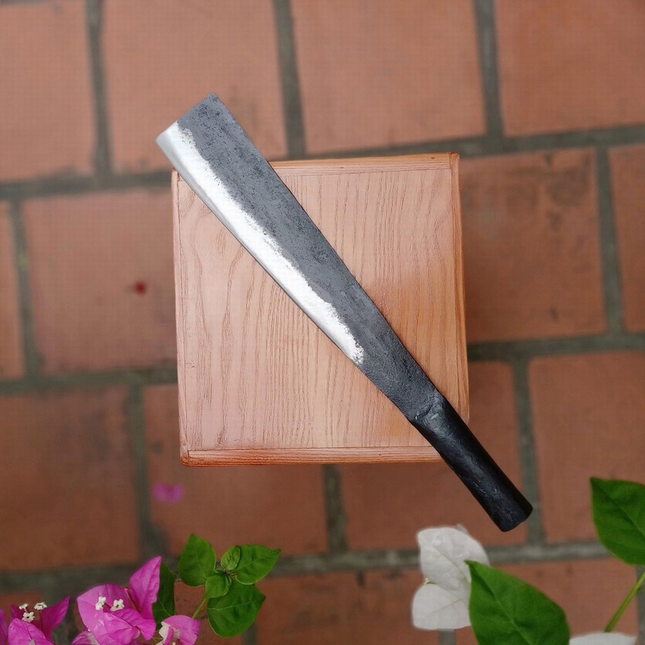 Dao Tông Cán Sắt Chặt Cây Chặt Xương Rèn Từ Thép Nhíp Siêu Bền - Dụng cụ nhà bếp