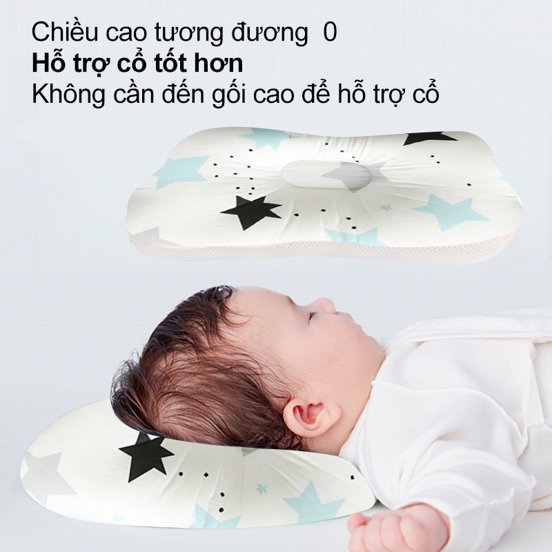 [Einmilk.ân ninh] Gối nằm chống bẹp đầu em bé AFHP