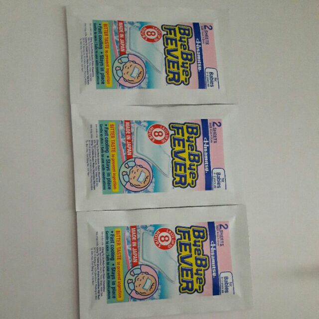 Combo 3Bich Dán ha sốt (0-2 tuổi) BueBue Fever ,Nhật Bản