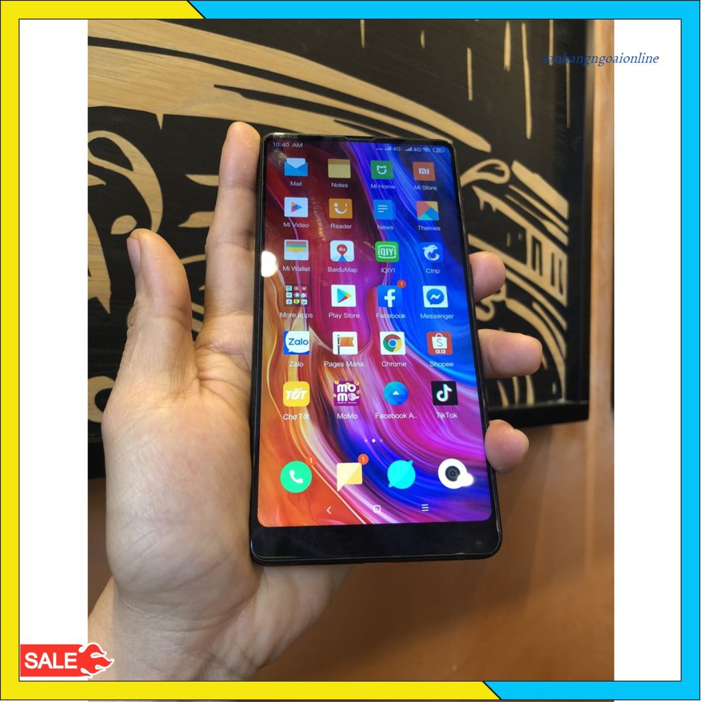 Điện thoại xiaomi mi mix 2s nguyên hộp cpu snap 845 ram 6gb 64gb 2 sim