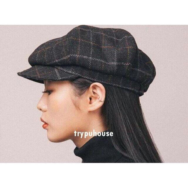 Mũ lưỡi trai dạ Newsboy nón cap hat dạ mũ phớt thuỷ thủ nam nữ MŨ DẠ PHỚT CARO NEWSBOY