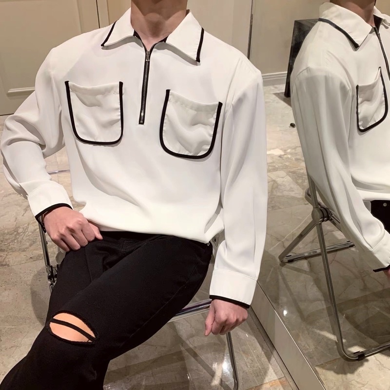 Sơmi Nam kiểu phối line Cao cấp