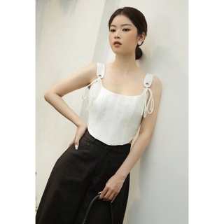 IVORI - Áo corset có khoen cột dây