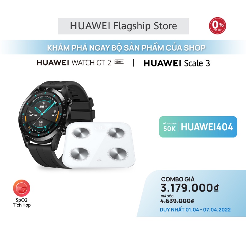 Bộ Sản Phẩm Huawei (Watch GT2 + Scale 3)