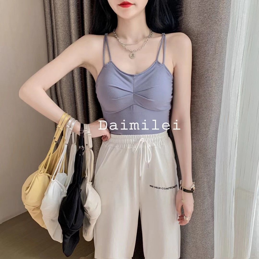 Áo Bra Nữ Dáng Lửng Cotton Mềm, Áo Bra Hai Dây Chéo Lưng Xinh Xắn Joly Lady - AL24