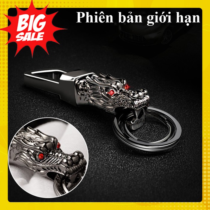 {Hàng Chất Giá Tốt} Móc Treo Chìa Khóa Oto Xe Máy Zobon ZB-8773 Hình Đầu Rồng Mắt Ngọc Cực Chất