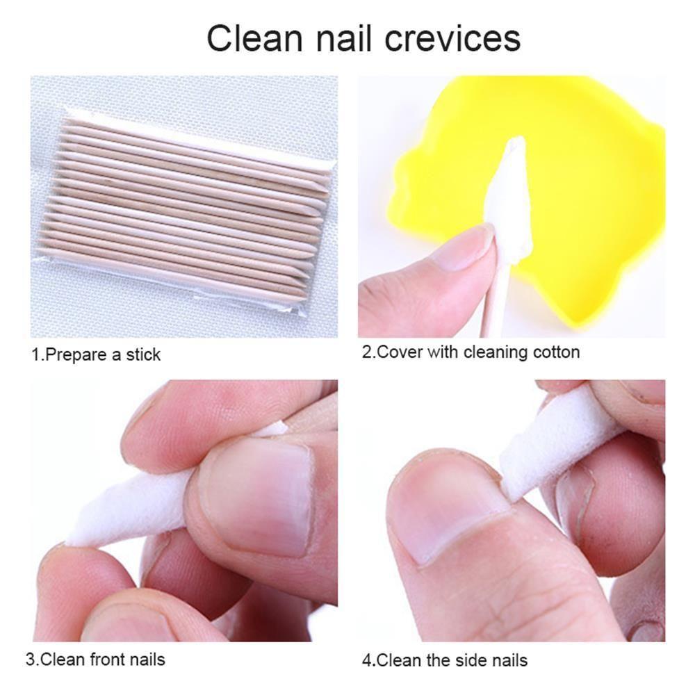 Set 10 / 30 / 50 / 100 Que Gỗ Hai Đầu Màu Cam Chuyên Dụng Cho Trang Trí Móng Nghệ Thuật