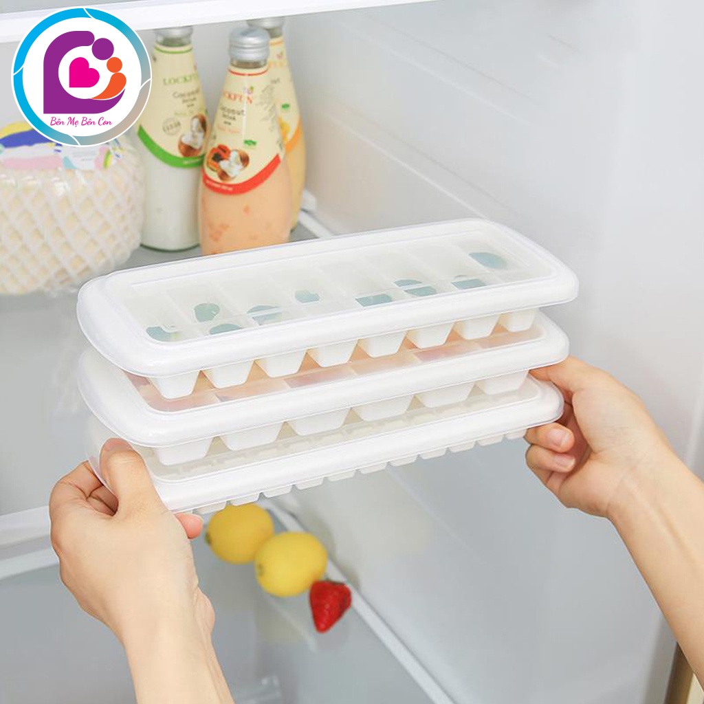 Khay trữ đông đồ ăn dặm cho bé có nắp ICE TRAY Nhật