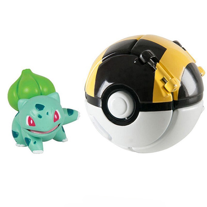 Đồ chơi mô hình nhân vật Pokemon anime hình quả bóng Venusaur Squirtle Transform phong cách hoạt hình sáng tạo