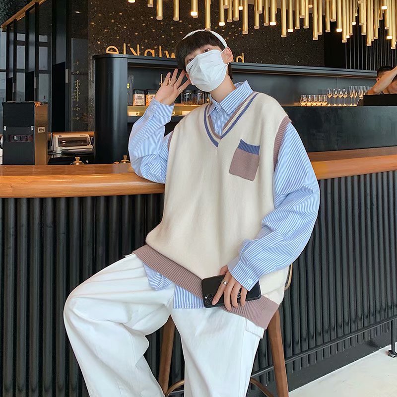 Áo len không tay cổ chữ V thời trang dành cho nam fashion bigsize áo len nữ kiểu hàn quốc áo len nam hàn quốc unisex