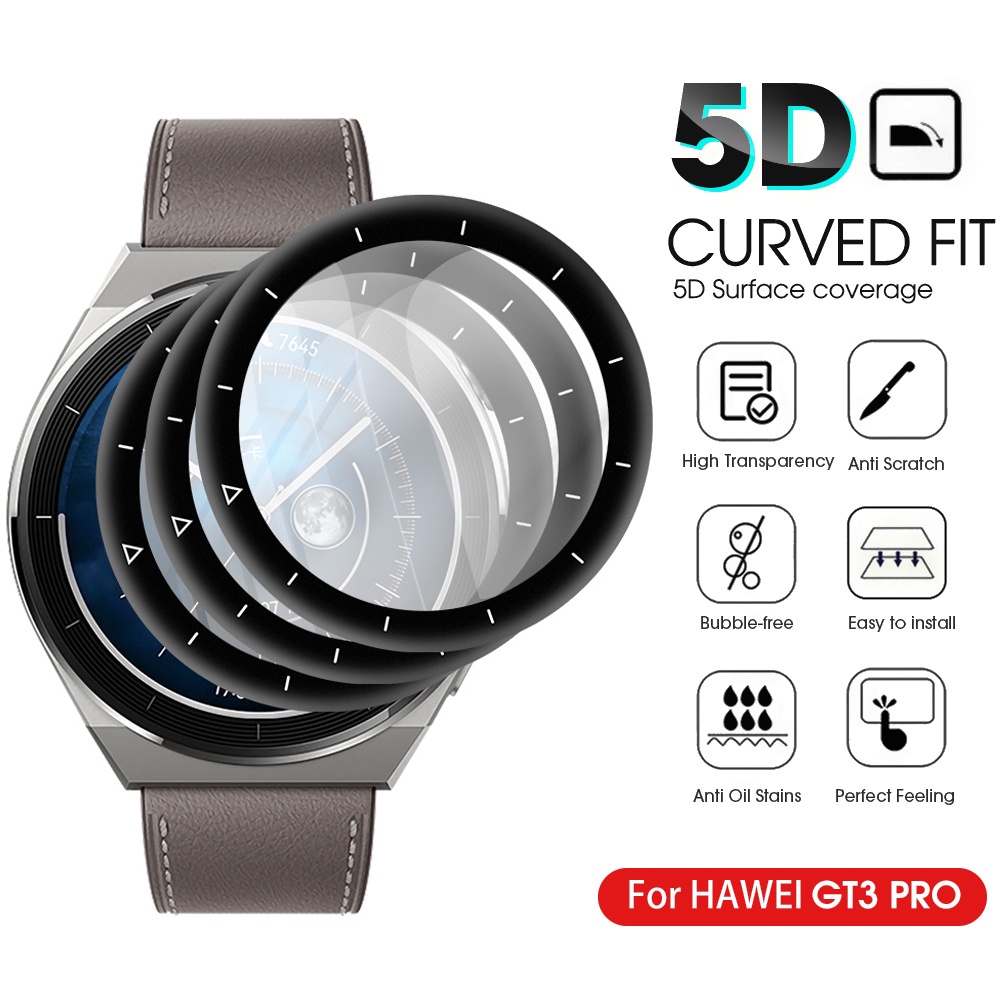 Phim Dán 3D Bảo Vệ Màn Hình Đồng Hồ Thông Minh Huawei GT 3 Pro 43mm 46mm Kính